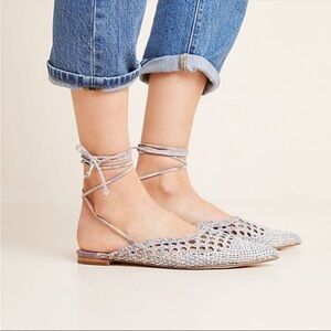 Anthropologie Marino Ankle-Tie Flats